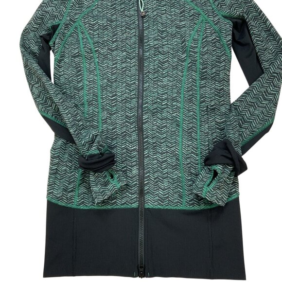 Lululemon Daily Practice Jacket 6 Irregular Spacebone Sea Mist Deep Green Black - Picture 11 of 15
